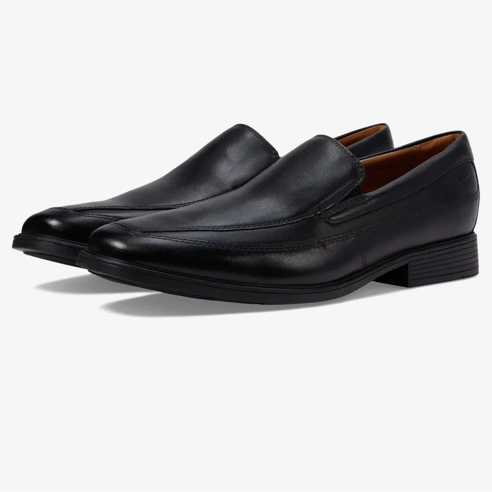 Clark’s Collection Tilden‎ Free Black Leather Men's Loafers Size 11 Wide